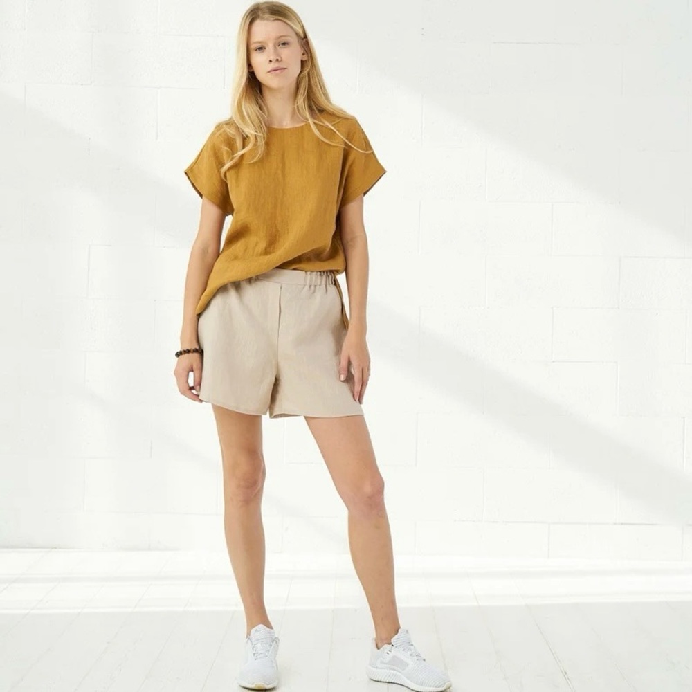 *SOLD* Bliss Linen High Rise Linen Shorts